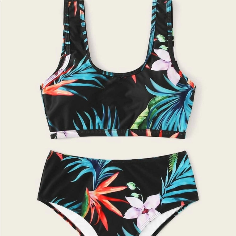 SHEIN high waisted swim suit